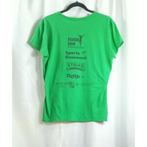 L GILDAN graphic poly tee Go Green St Patrick's‎ Day RUN Half marathon Los Gatos